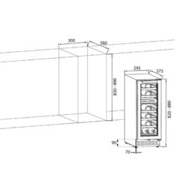 Rangemaster 30CM Dual Zone Wine Cooler - Stainless Steel - RWC3018SS/ -Blanco Shop r w rwc3018ss 6