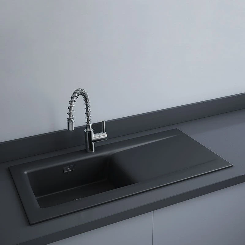 RAK Ceramics Dream 2 Slim Single Bowl Kitchen Sink - Matt Black - OC201NTSL504A 1 RAK Ceramics Dream 2 Slim Single Bowl Kitchen Sink - Matt Black - OC201NTSL504A