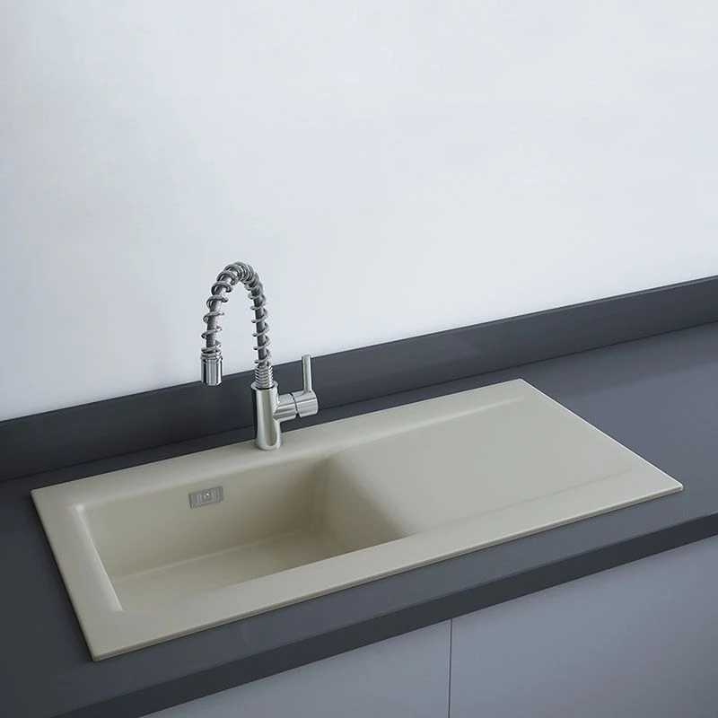 RAK Ceramics Dream 2 Slim Single Bowl Kitchen Sink - Matt Greige - OC201NTSL505A 1 RAK Ceramics Dream 2 Slim Single Bowl Kitchen Sink - Matt Greige - OC201NTSL505A