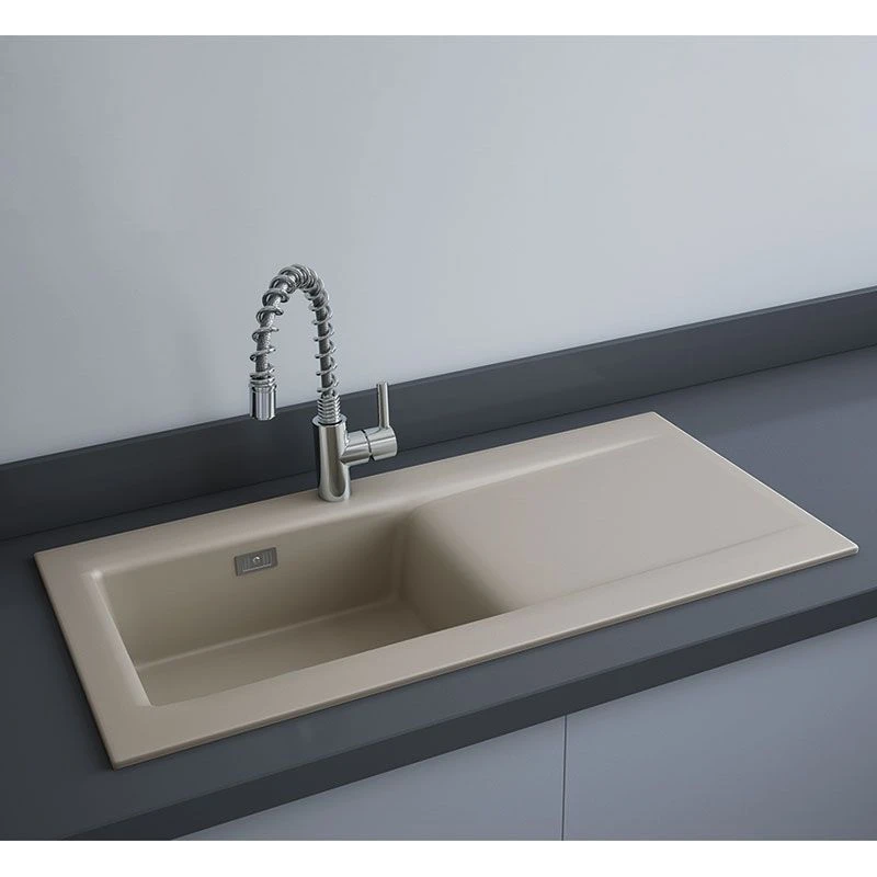 RAK Ceramics Dream 2 Slim Single Bowl Kitchen Sink - Matt Cappuccino - OC201NTSL514A 1 RAK Ceramics Dream 2 Slim Single Bowl Kitchen Sink - Matt Cappuccino - OC201NTSL514A