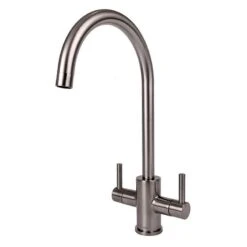 Reginox Genesis Dual Lever Kitchen Tap - Brushed Nickel - GENESIS BN