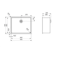Reginox New York 50 X 40 Elite Integrated Sink - NEW YORK 50X40 L -Blanco Shop reginox newyork50x40l dimensions