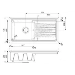 Reginox Regi-Ceramic 1 Bowl Kitchen Sink Black - RL 404 CB -Blanco Shop reginox rl404cb dimensions