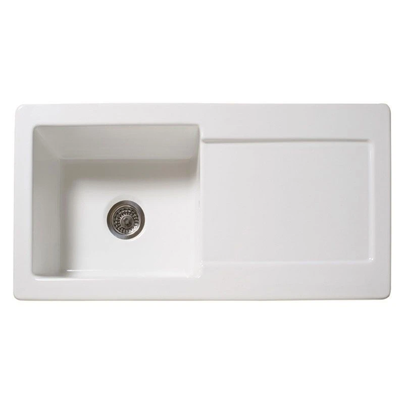 Reginox Regi-Ceramic 1 Bowl Kitchen Sink - White - RL 504 CW 1 Reginox Regi-Ceramic 1 Bowl Kitchen Sink - White - RL 504 CW
