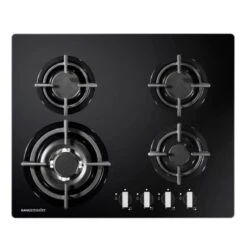 Rangemaster 60cm Gas Hob 4 Burner Black RMB60HPNGFGL/