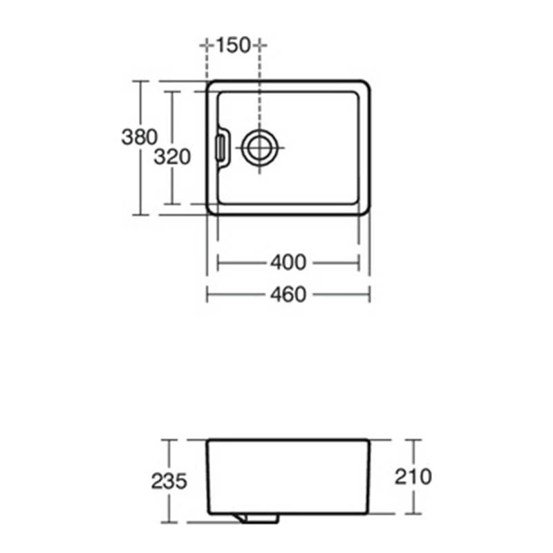 Ideal Standard Belfast Heavy Duty Kitchen Sink With Overflow - White - S580001 2 Ideal Standard Belfast Heavy Duty Kitchen Sink With Overflow - White - S580001 - Image 2