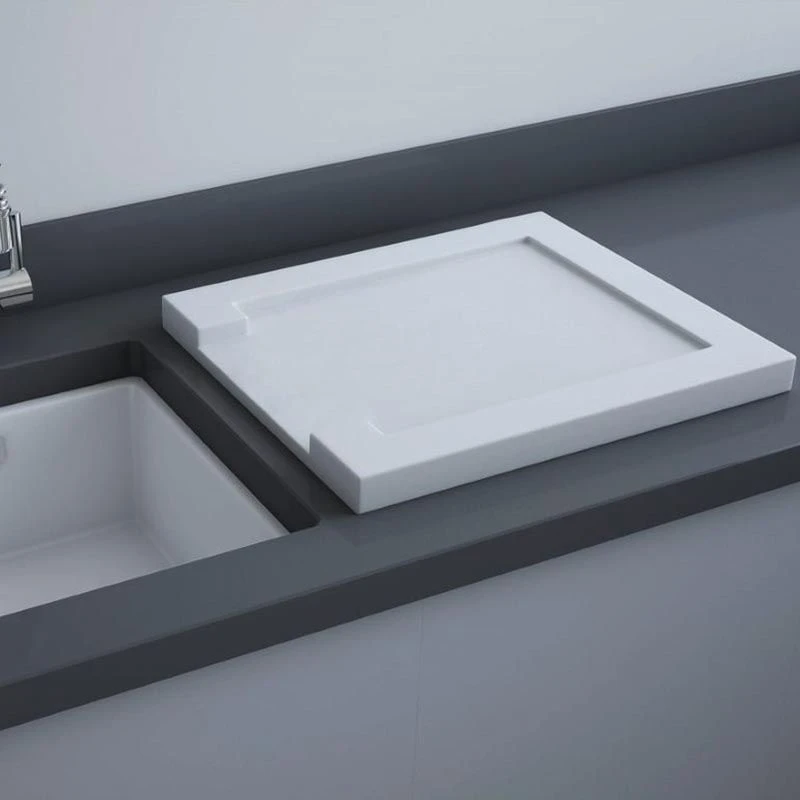 RAK Ceramics Plain Ceramic Sink Drainer - Alpine White - SINKDRPL 2 RAK Ceramics Plain Ceramic Sink Drainer - Alpine White - SINKDRPL - Image 2