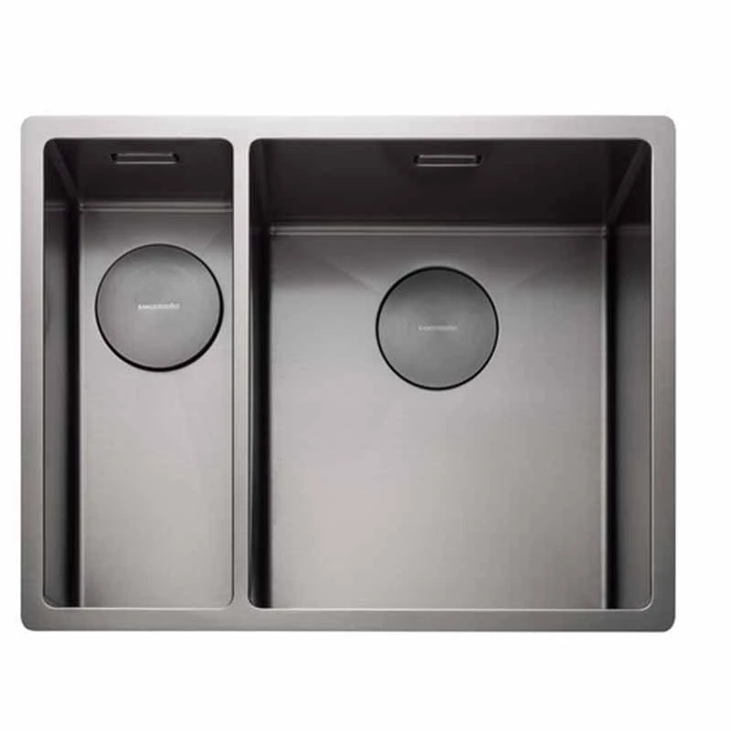 Rangemaster Spectra 1.5 Bowl Stainless Steel Kitchen Sink - Graphite - SPE3416LGR/ 3 Rangemaster Spectra 1.5 Bowl Stainless Steel Kitchen Sink - Graphite - SPE3416LGR/ - Image 3