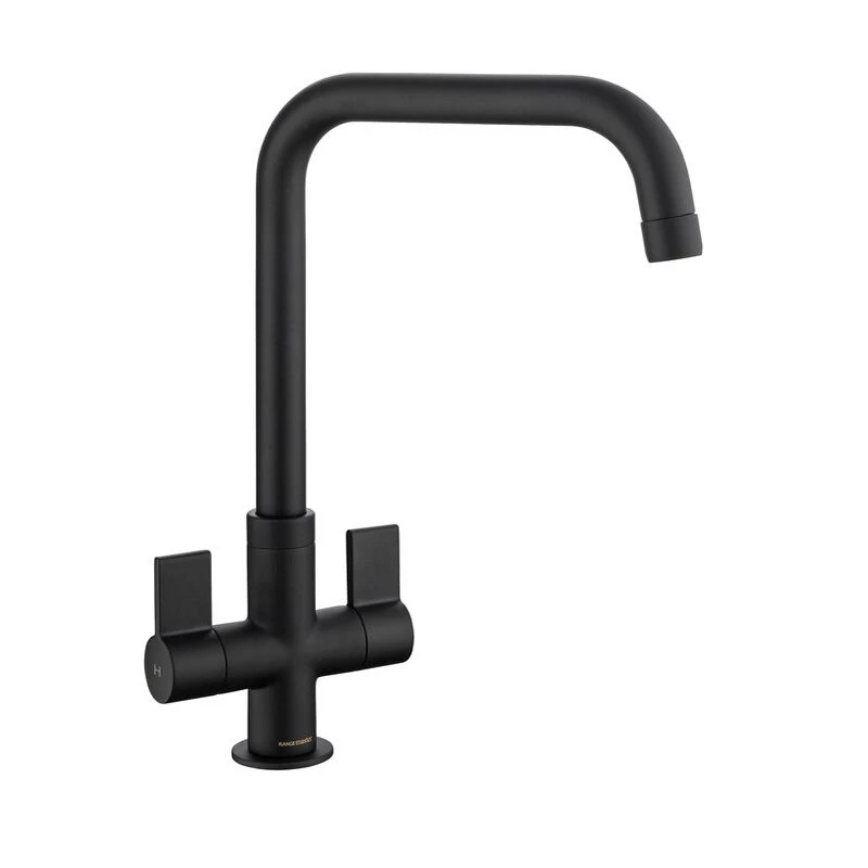 Rangemaster Aquaquad Dual Lever Monobloc Kitchen Tap - Matt Black - TAQ2MB/ 1 Rangemaster Aquaquad Dual Lever Monobloc Kitchen Tap - Matt Black - TAQ2MB/