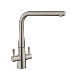 Rangemaster Conical Dual Lever Monobloc Kitchen Tap - Brushed Chrome - TCO1BF/