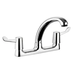 Leisure Lever Handle Deck Mounted Mixer Tap - Chrome - TDM1CM/LV