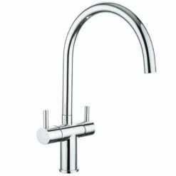 Trisen Phireo Two Handle Kitchen Mixer Tap - Chrome - TK016