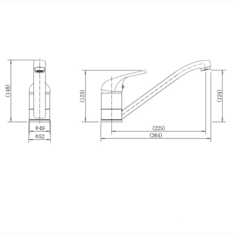 Leisure Aquamono Single Lever Kitchen Mixer Tap - Chrome - TMO40CM/ 2 Leisure Aquamono Single Lever Kitchen Mixer Tap - Chrome - TMO40CM/ - Image 2