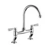 Rangemaster Traditional Belfast Dual Lever Bridge Kitchen Tap - Brushed Chrome - TBL3BF/BF