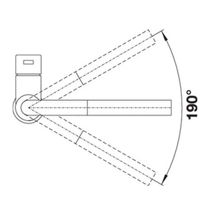 Blanco LANORA-S Single Lever Mixer Tap High Pressure - Brushed Stainless Steel - 523123 4 Blanco LANORA-S Single Lever Mixer Tap High Pressure - Brushed Stainless Steel - 523123 - Image 4