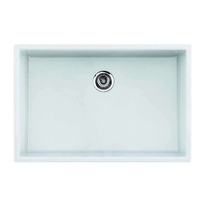 Thomas Denby Legacy 1 Bowl Ceramic Kitchen Sink - White - LEG600 2 Thomas Denby Legacy 1 Bowl Ceramic Kitchen Sink - White - LEG600 - Image 2