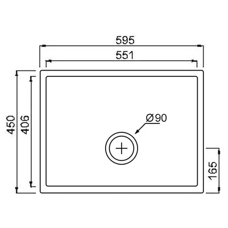 Thomas Denby Legacy 1 Bowl Ceramic Kitchen Sink - White - LEG600 3 Thomas Denby Legacy 1 Bowl Ceramic Kitchen Sink - White - LEG600 - Image 3