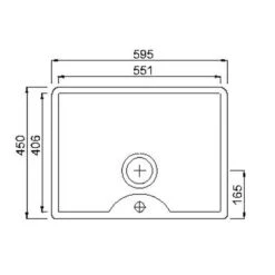 Thomas Denby Legacy 1 Bowl Ceramic Kitchen Sink With Tap Ledge - White - LEG600T -Blanco Shop thomas denby legacy leg600t dimensions