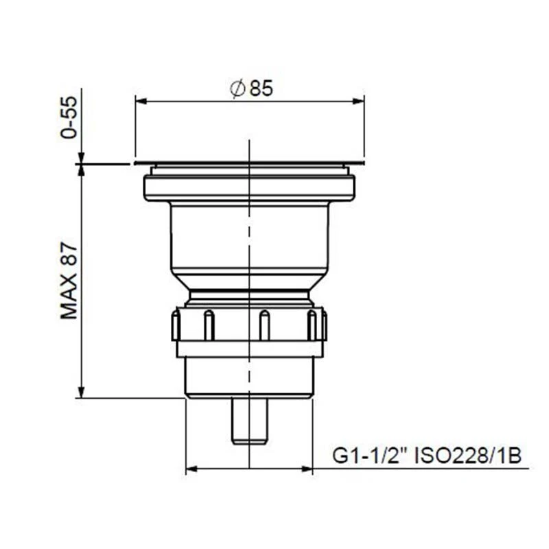Thomas Denby 60mm Clearwater WRP Basket Strainer Waste - Stainless Steel - WRPC 3 Thomas Denby 60mm Clearwater WRP Basket Strainer Waste - Stainless Steel - WRPC - Image 3