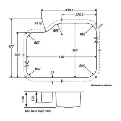 Rangemaster Atlantic Classic 1.5 Bowl Stainless Steel Kitchen Sink - UB3515L/ -Blanco Shop u b ub3515l 3