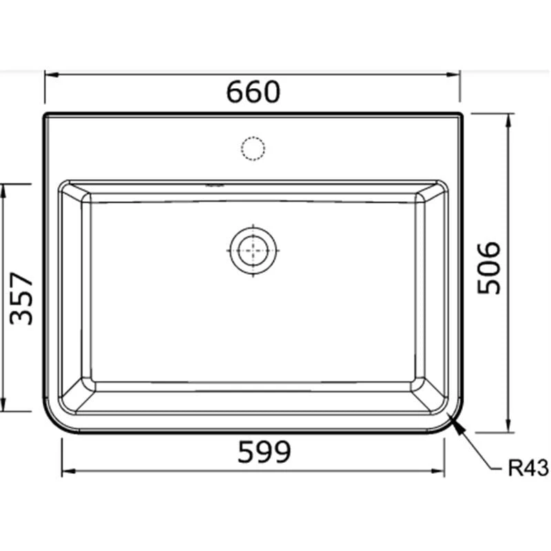 Thomas Denby Ceramic Utility Sink Large - White - UT600 2 Thomas Denby Ceramic Utility Sink Large - White - UT600 - Image 2