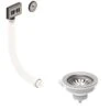 Thomas Denby 1x 90mm Kitchen Sink Waste With Universal Overflow - WKIT1